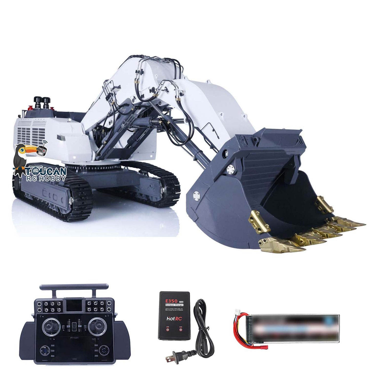 LESU AOUE 9150 1/14 RC Heavy Hydraulic Metal Excavator XE Lite Radio Controlled Car Double Pump RTR Version Digger Light System