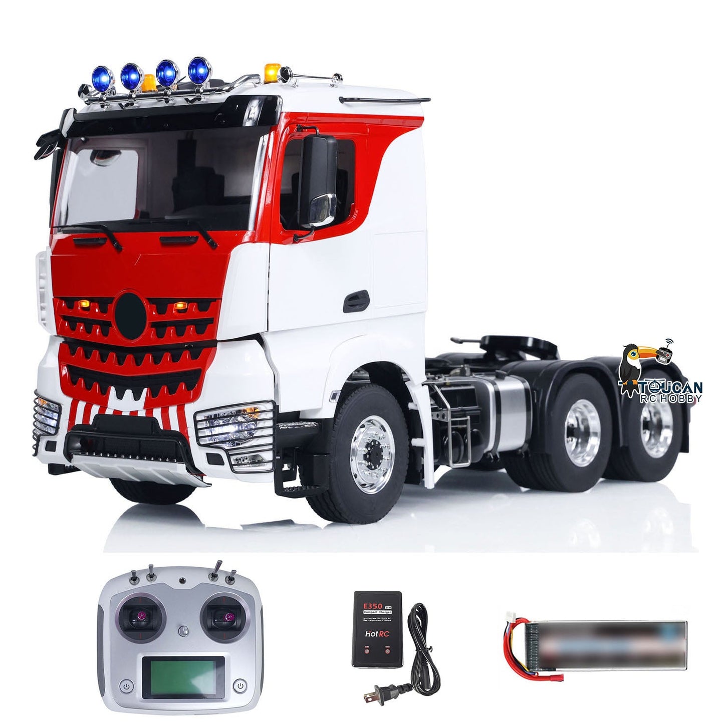 LESU 1/14 6x6 RC Tractor Truck Radio Control Car Painted Assembled Metal Chassis PNP/RTR 2-Speed Gearbox Light Sound System