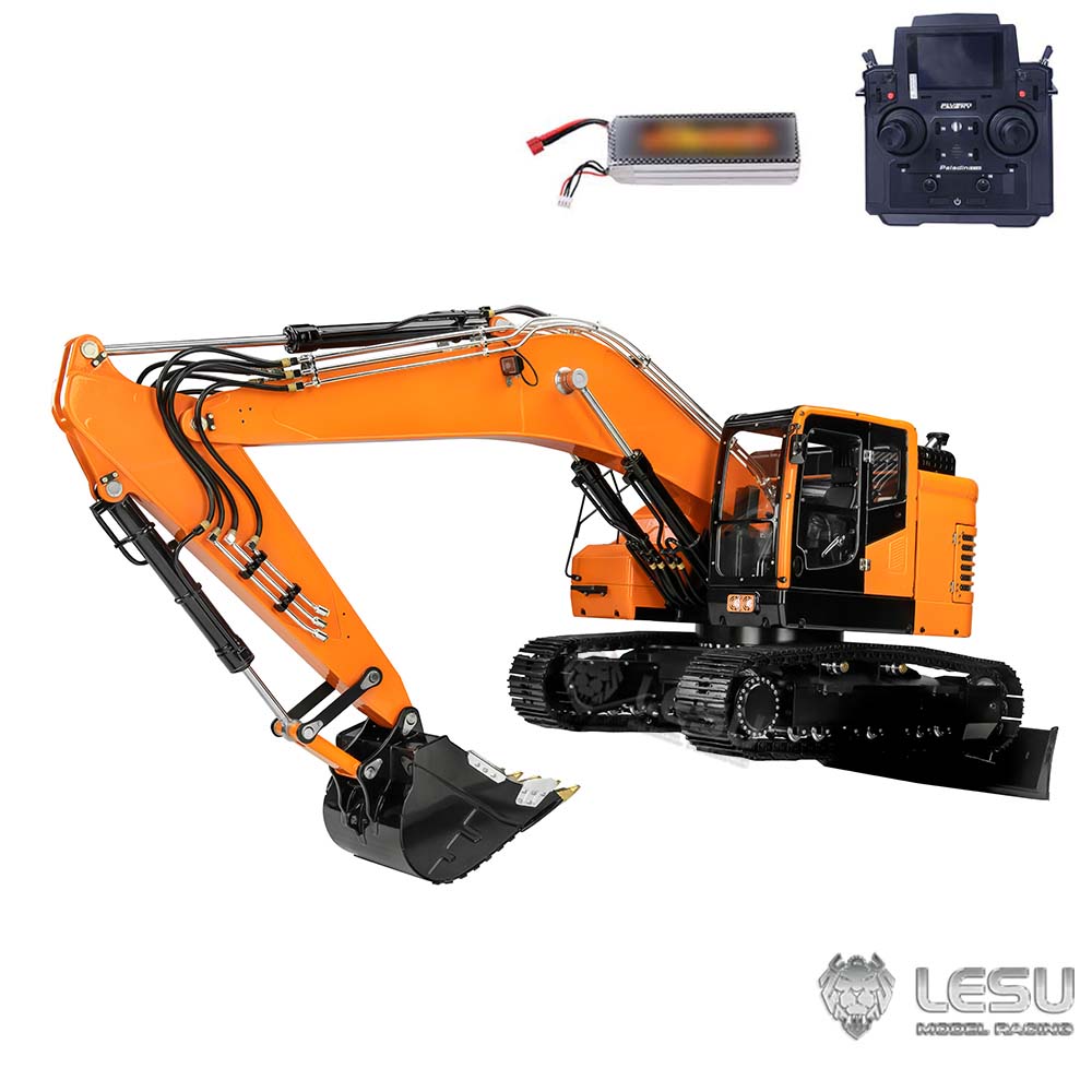 Metal LESU 1/14 RC Hydraulic Euipment Excavator ET26B 2 Arms Remote Controlled Digger DIY Car Assembled Painted Model