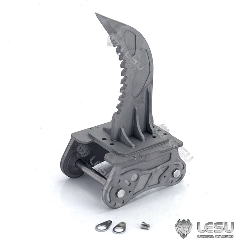 Metal Compactor Tree Digging Tool Ripper Bucket Scraper Trailer for 1/14 LESU RC Hydraulic C374 Excavator DIY Model B0001