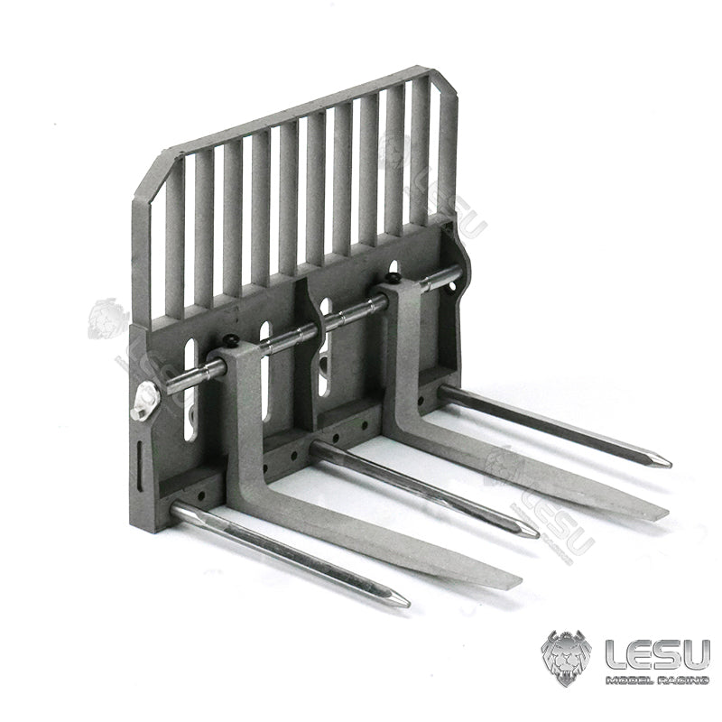 LESU Metal Fork Bucket for 1/14 RC Hydraulic Skid Steer Loader Bobcat DIY Model