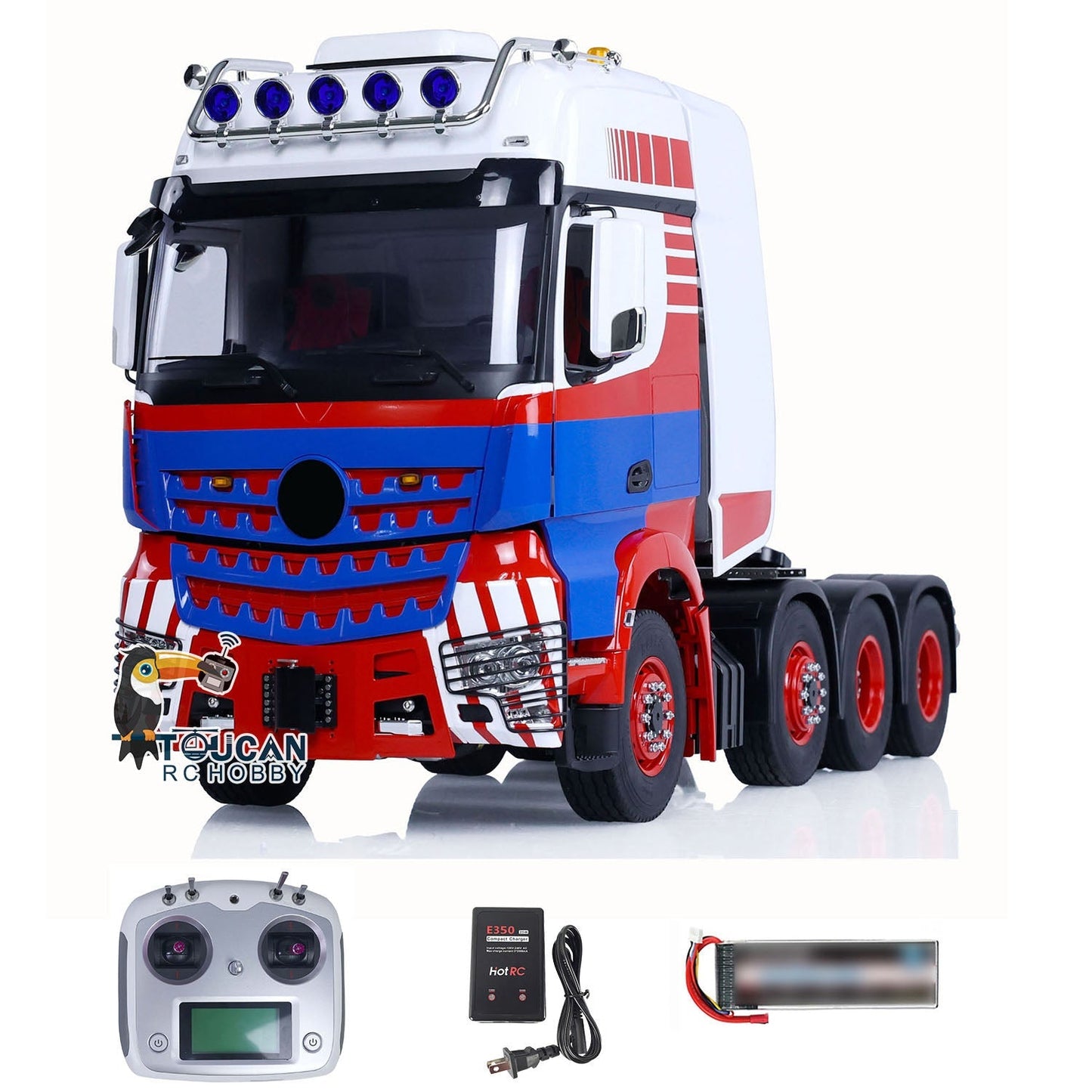 TOUCAN 8x8 1/14 RC Tractor Trucks RTR Radio Control Car Ready to Run Model 2-speed Transmission Light Sound System FlySky I6S