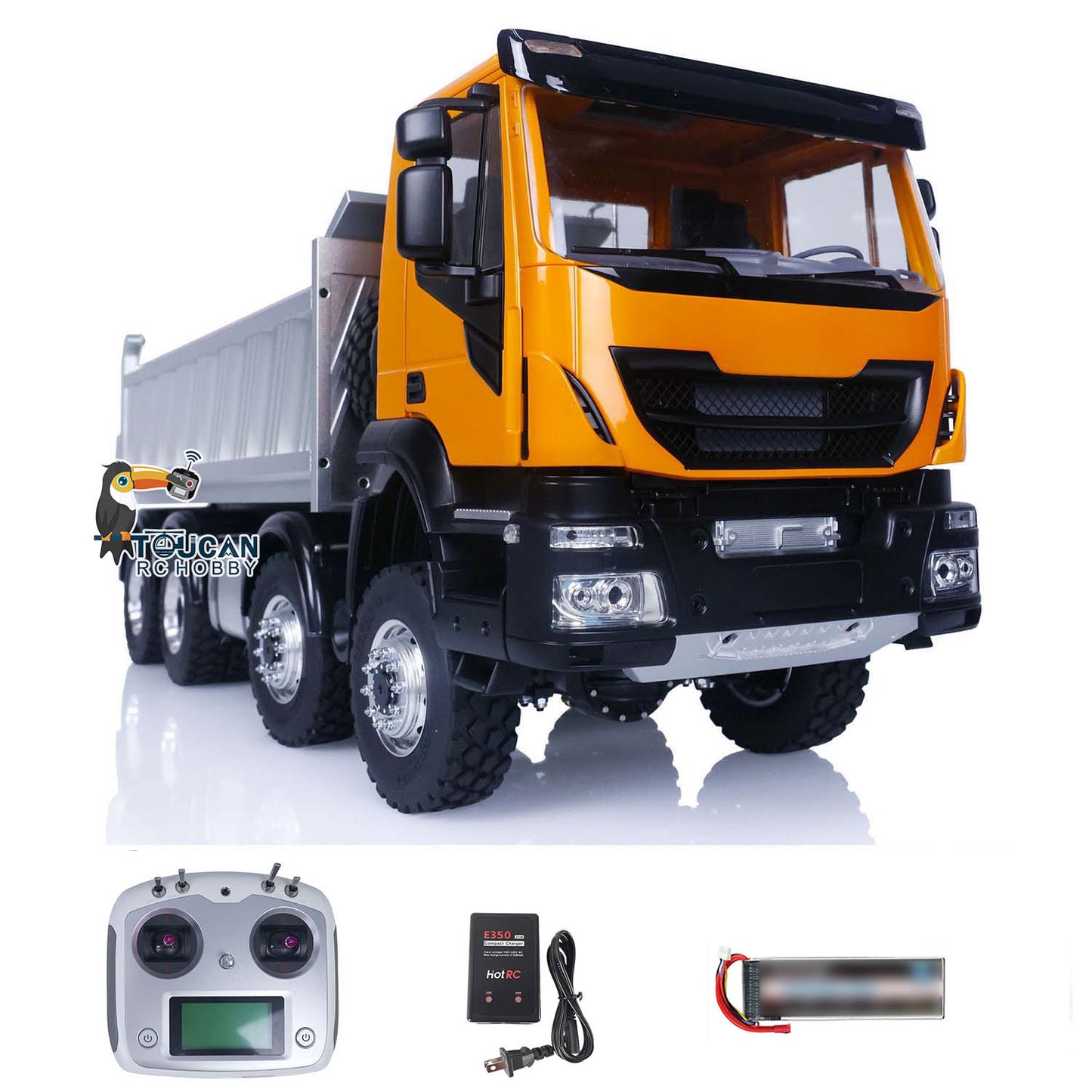 1/14 LESU Hydraulic RC Dumper Trucks for RTR 8*8 Remote Controlled Dump Ready to Run Car Light Sound System ESC Servo Motor