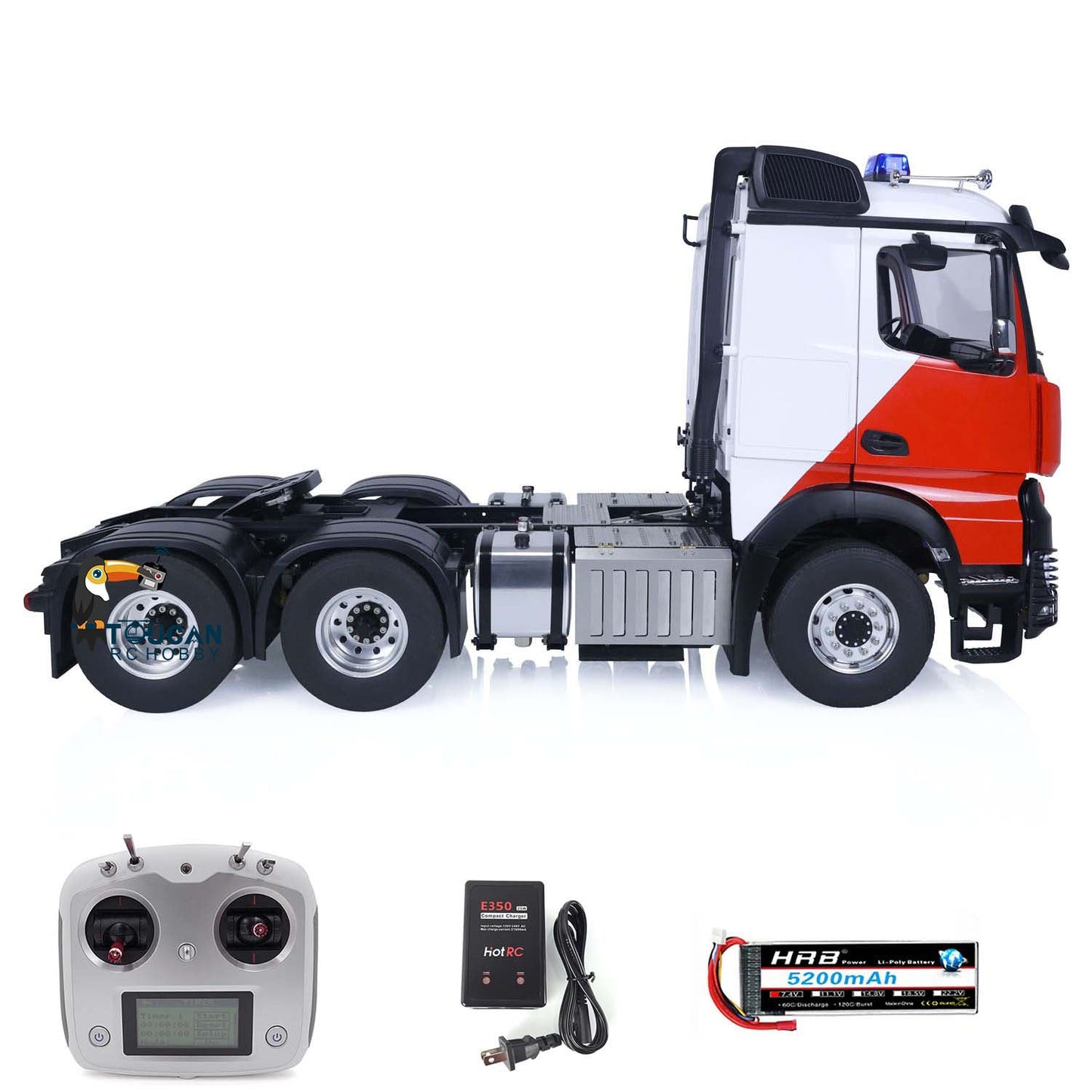 LESU 1/14 RC Tractor Truck for 6x6 1851 3363 Electric Trucks Metal Chassis Lorry Battery & Radio System & Charger