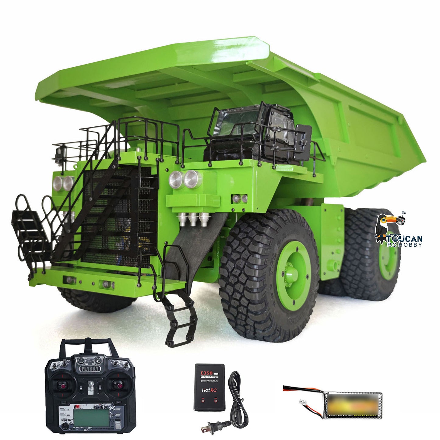 1/20 RC Metal Hydraulic Mine Truck 793D Dumper Flysky I6X Radio Light System Heavy Tipper Truck for Mining Excavator Model