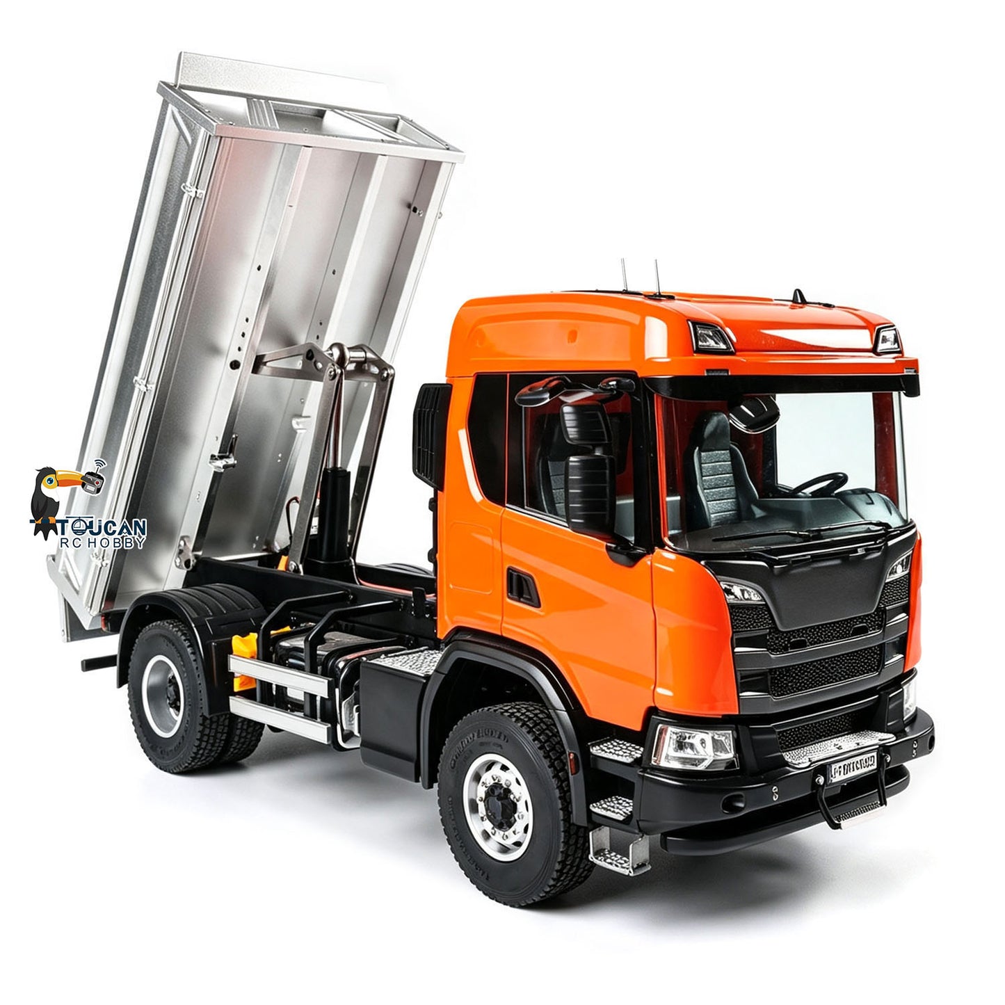 Double E E022 2Speed 4x4 1/14 Electric Screw RC Dump Truck 500G RTR Tipper Magnetic High Roof Full Metal Axle Radio Battery