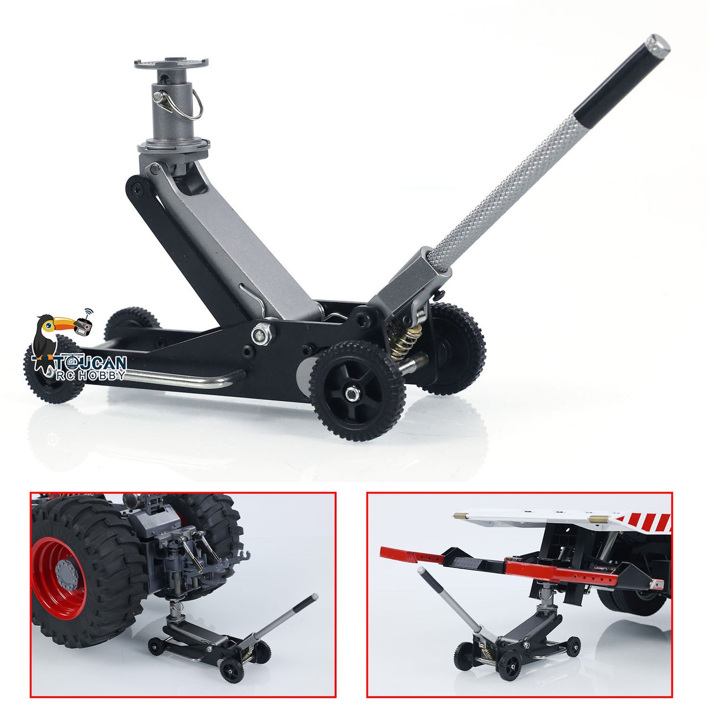 JDModel 1/10 Metal Jack Lifting Jacks for RC Crawler Car Radio Controlled Off-road Vehicles Hobby Model 116*56*38*MM