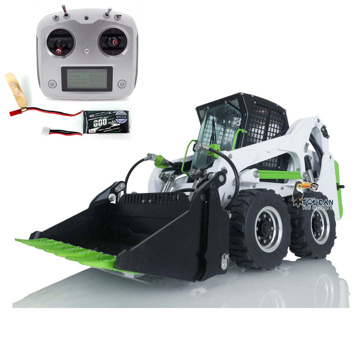 LESU 1/14 Metal Aoue LT5H Wheeled Skid-Steer Assembled RC Hydraulic Loader DIYLight RTR/KIT Versions for Options