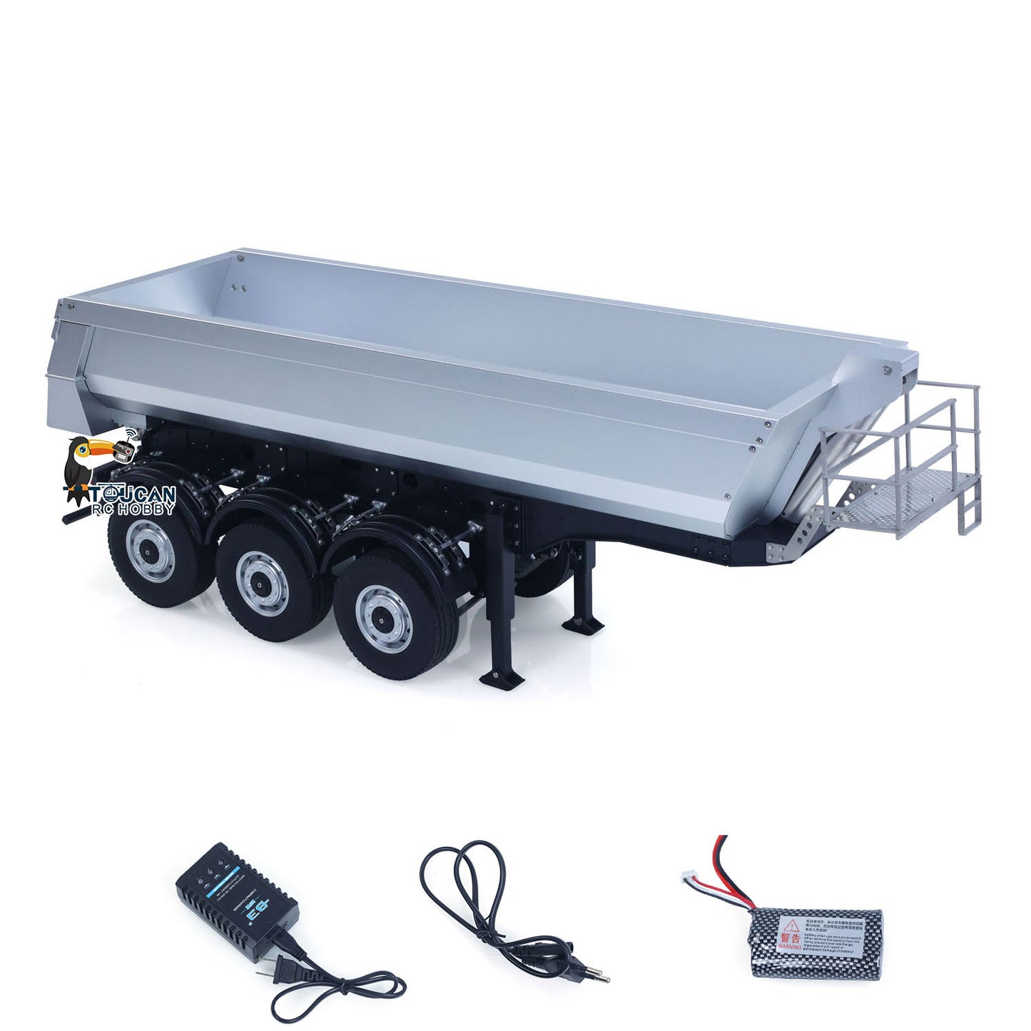 Fast Shipping 26.1Inches KABOLITE 1/14 Metal Radio Control Semi Trailer Dumper Electric Lifting for RC Tractor Truck 770S Light Support Leg