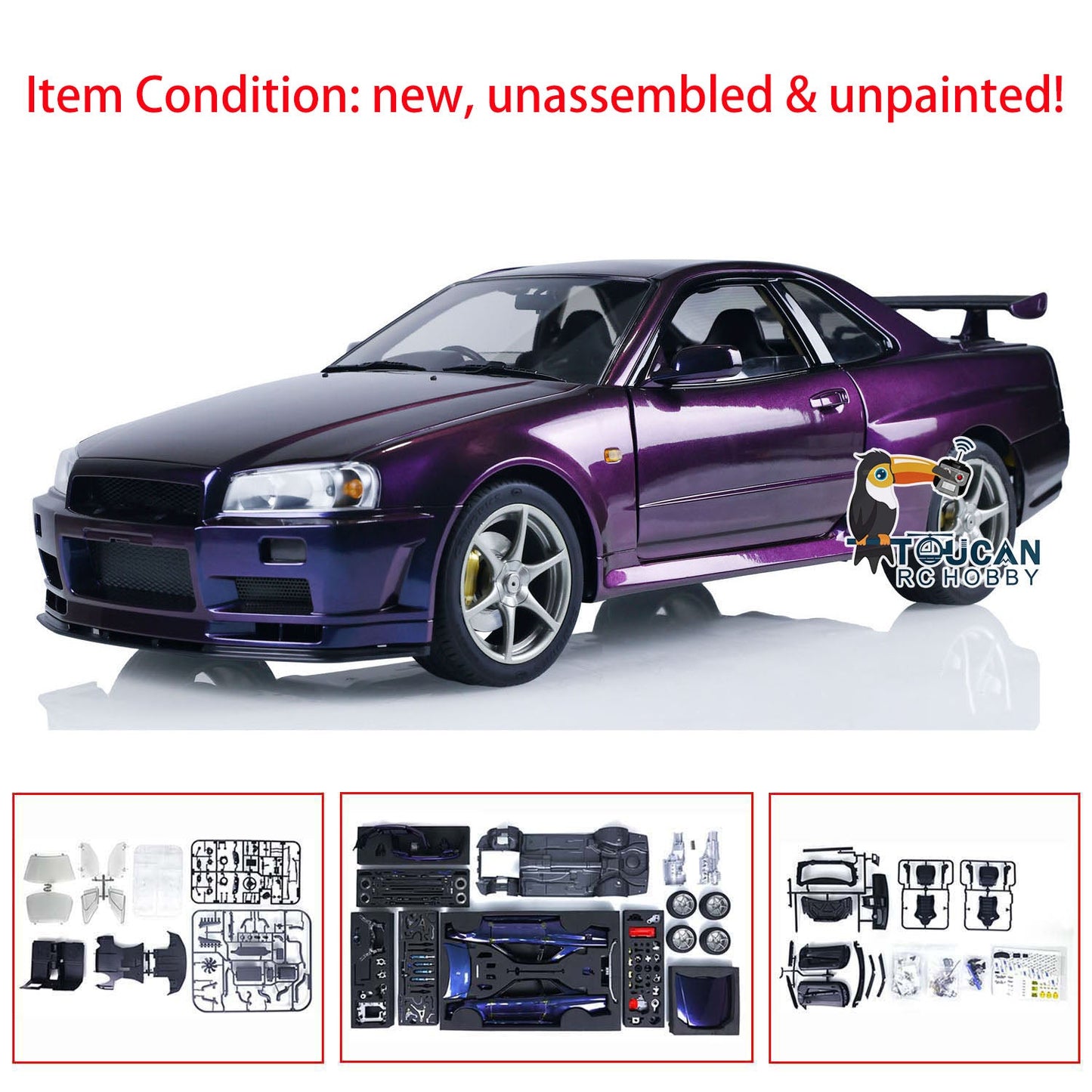 Capo 1/8 RC Racing Car Collection Radio Controlled Drift Vehicles R34 Model Limited Version Skyline Hobby Model DIY