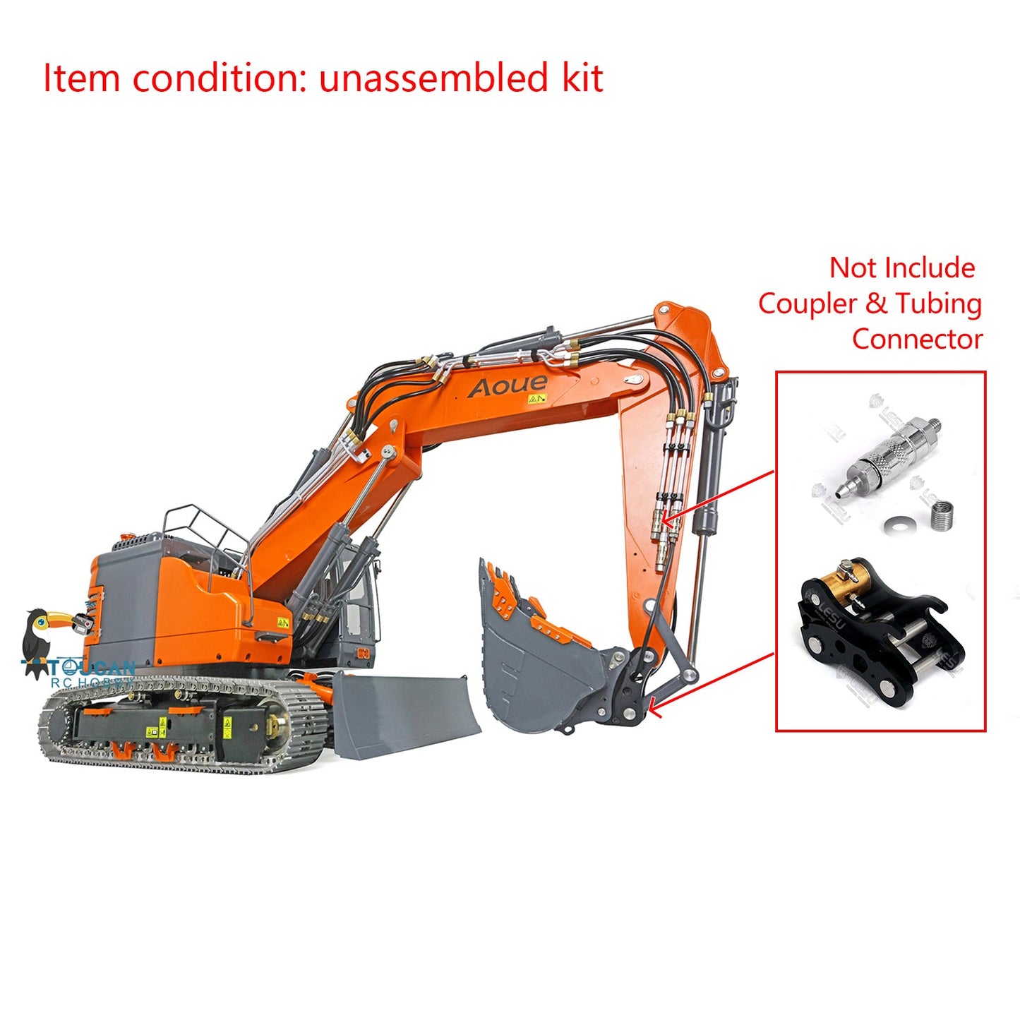 Metal 1/14 LESU Hydraulic RC Excavator Aoue ET26L Painted Remote Controlled Digger DIY Hobby Model Kits Motor ESC