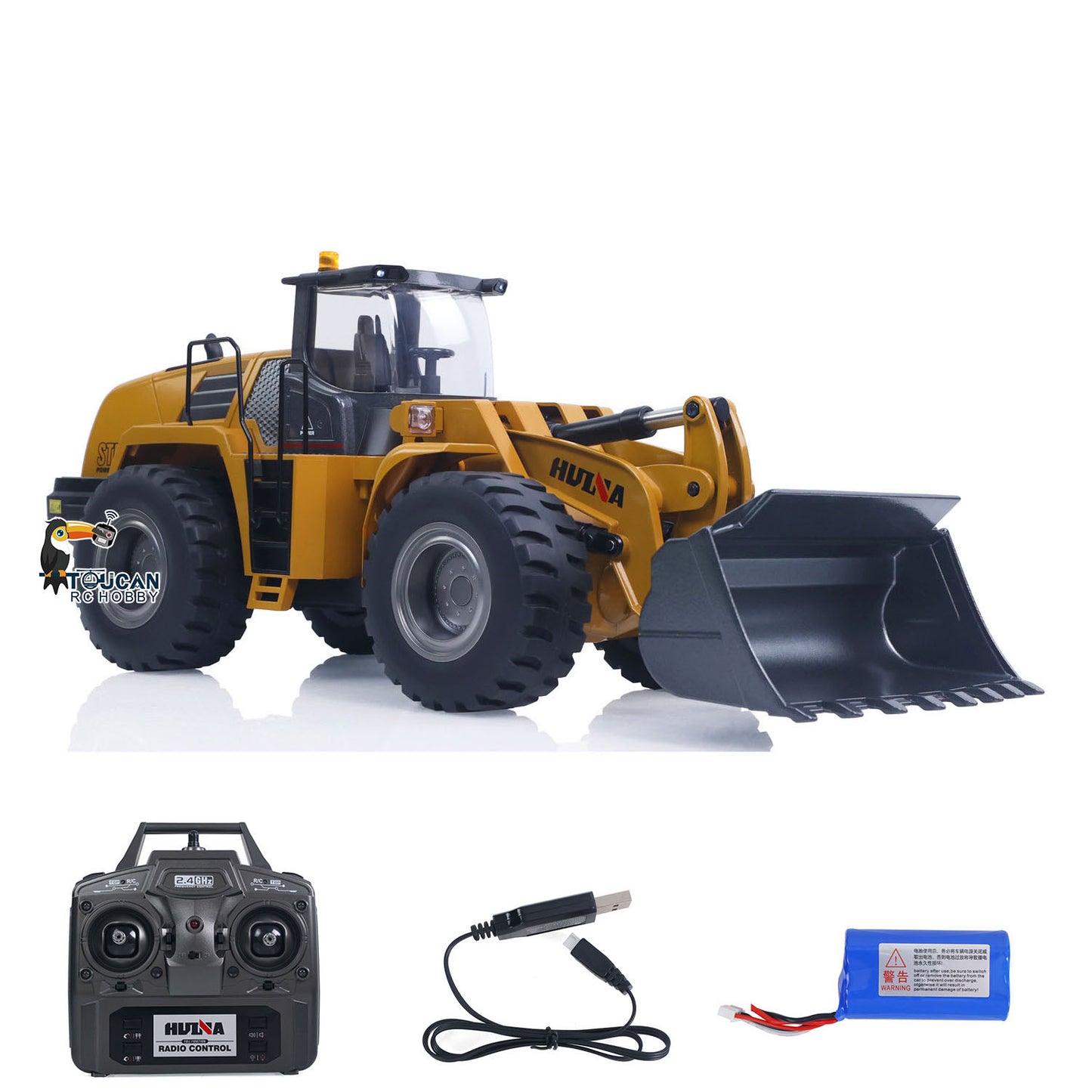 US STOCK 1/14 HUINA Toys 2.4G Radio Controlled Loader 1583 Electric Lifting System Lights Sound RC Construction Vehicles Assembled