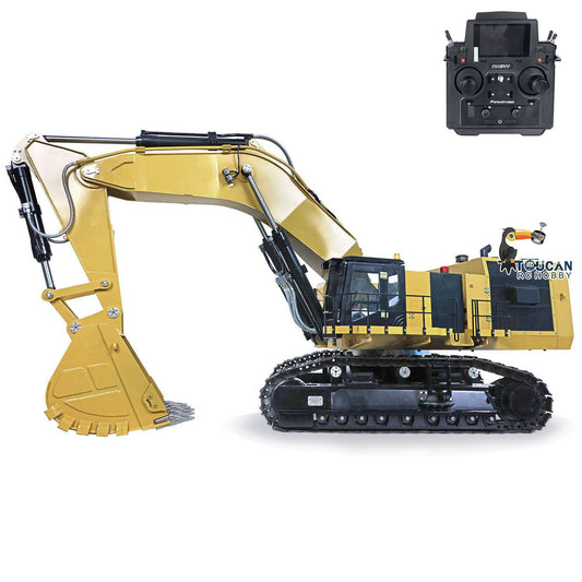 6015B Metal 1/14 Assembled Hydraulic RC Excavator Remote Control Heavy Duty Diggers Model ESC Construction Cars with PL18Lite