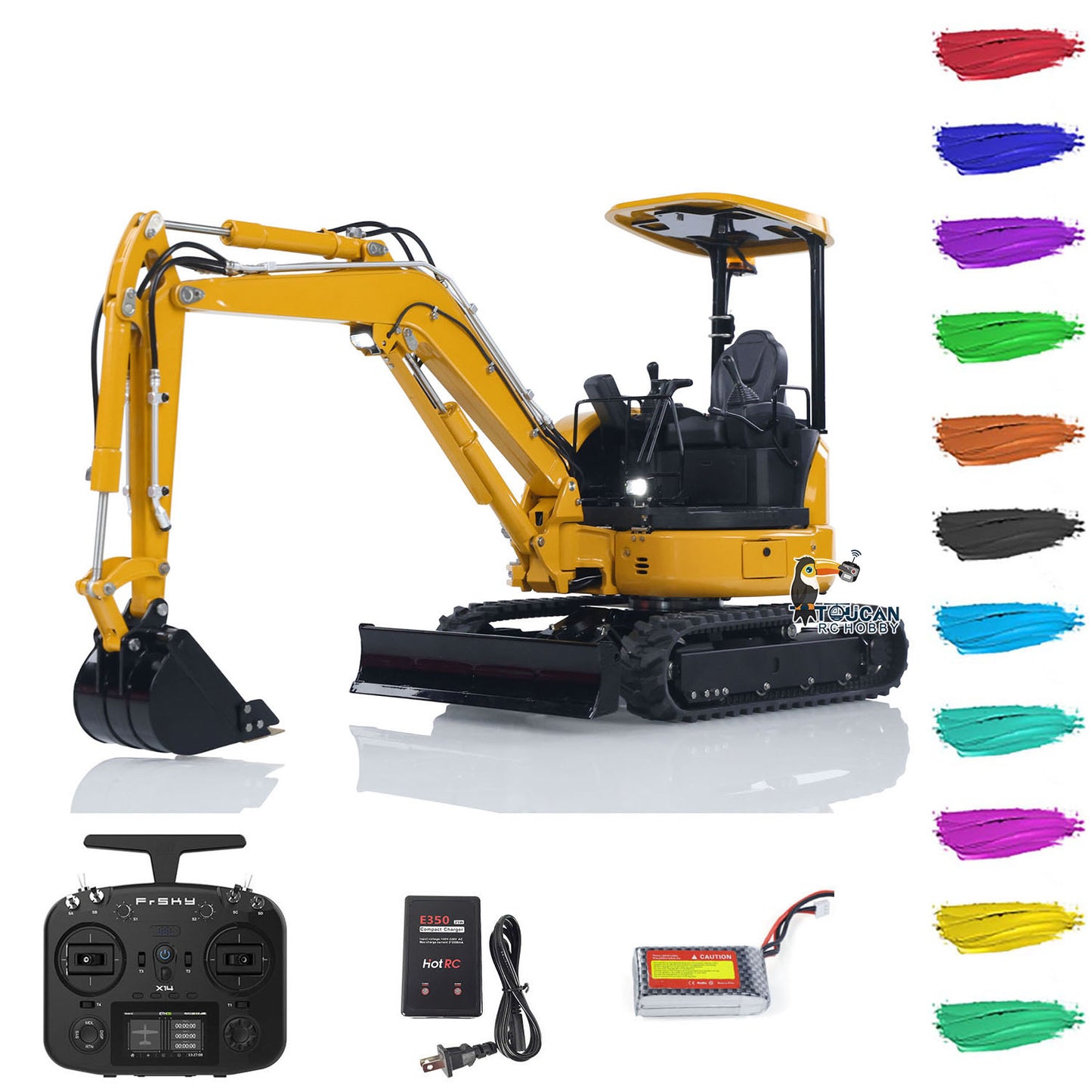 LESU 1/14 Mini RC Hydraulic Excavator PC30 Upgrade Sound System Version Metal Radio Controlled Digger Model Frsky X14 Radio