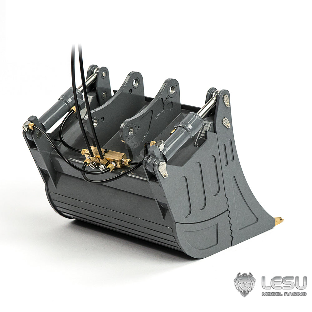 1/14 Metal Openable Bucket for LESU RC Hydraulic Equipment Excavator ET35 Remote Controlled Digger Spare Parts Hobby Model