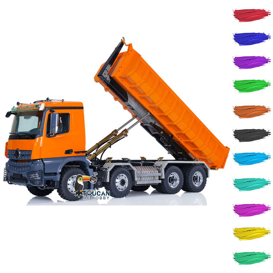 LESU 1/14 8*8 for K3363 Hydraulic RC Dumper Truck Tipper Model 1/2 Transfer Case LED Light 3T Sound ESC Servo Motor