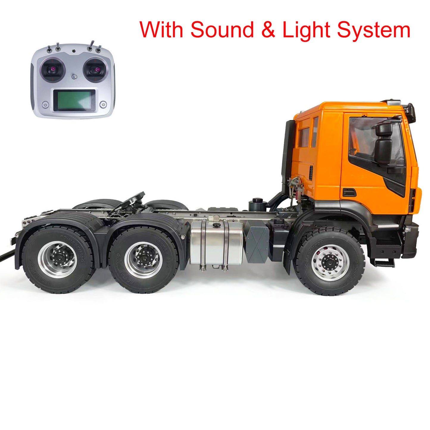 1/14 Metal 6*4 RC Tractor Truck Remote Controlled Car Sound LED Light ESC Motor Differential Lock FlySky I6S DIY Hobby Model