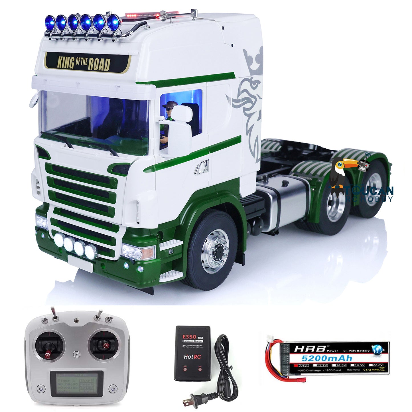 1:14 LESU 6x6 Metal Chassis RC Tractor Truck for RTR Upgraded Remote Control Car Electric Simulation Model DIY Light Sound System