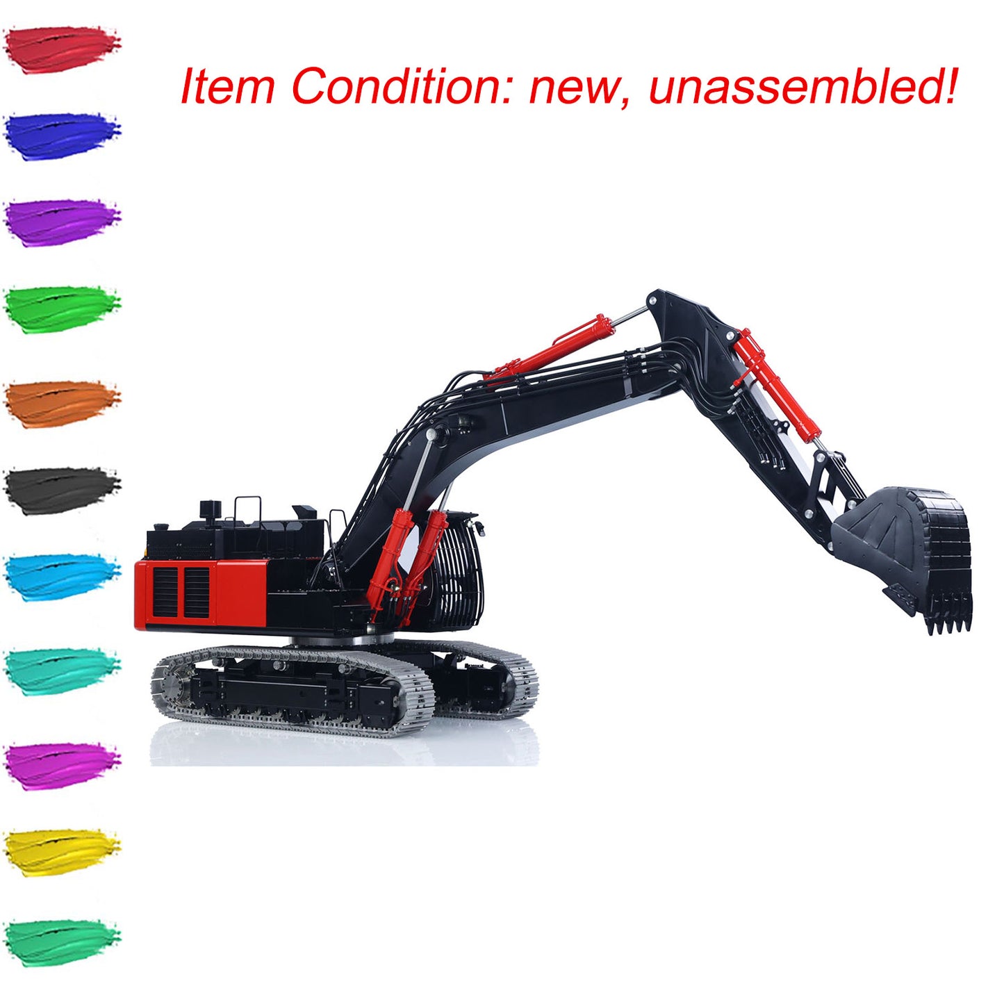 LESU Aoue ZX490 1/14 Remote Control Hydraulic Excavator KIT CNC Metal RC Digger Car 6CH Valve Light Brushless Pump Motor Model Engineering Vehicle