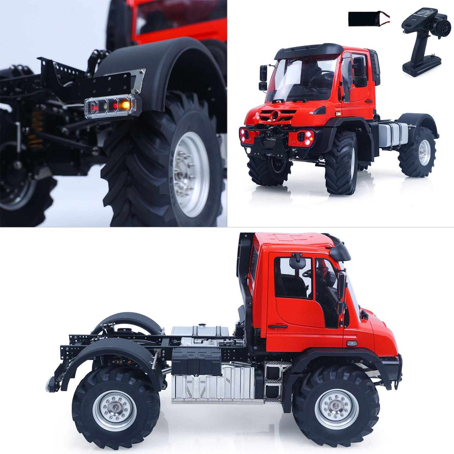 RTR 4X4 1/14 Remote Control Rock Crawler U535 Lite RC Off Road Vehicle 2Speed Transmission Metal Chassis Differential Locks Lights Sounds Battery
