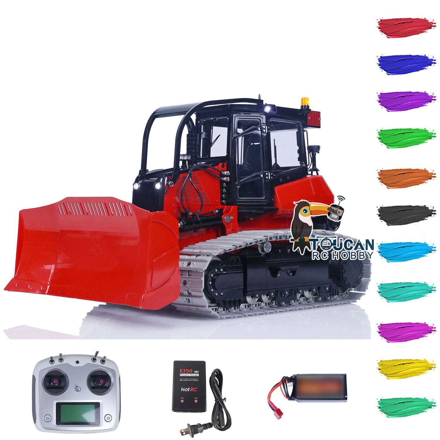 LESU Metal 1/14 Aoue 850K Hydraulic RC Bulldozer RTR Remote Control Dozer Simulation Model DIY Original Tracks FlySky I6S