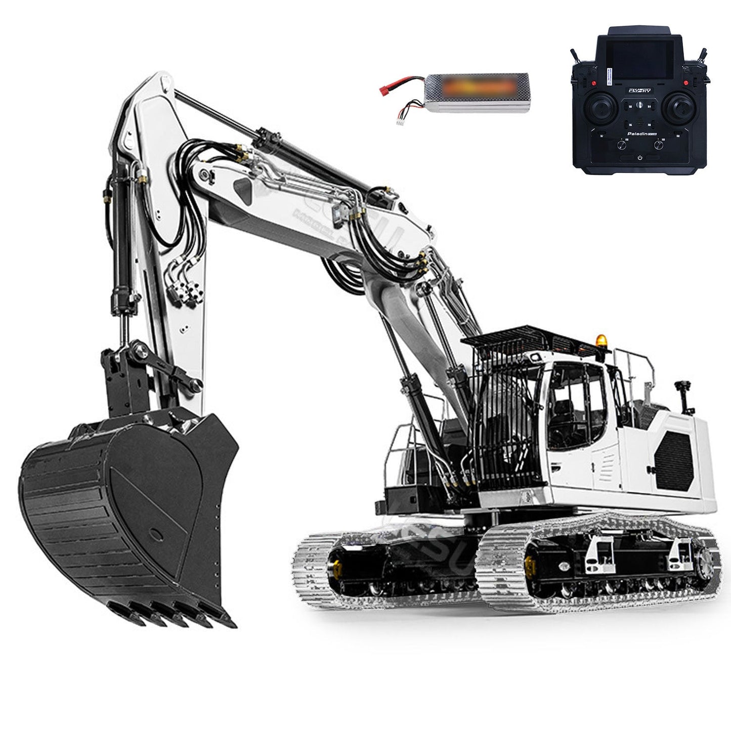 LESU LR945 1/14 3-arm RC Hydraulic Equipment Metal Excavator Remote Control Digger Electric Vehicle Kits PNP RTR Optional Versions