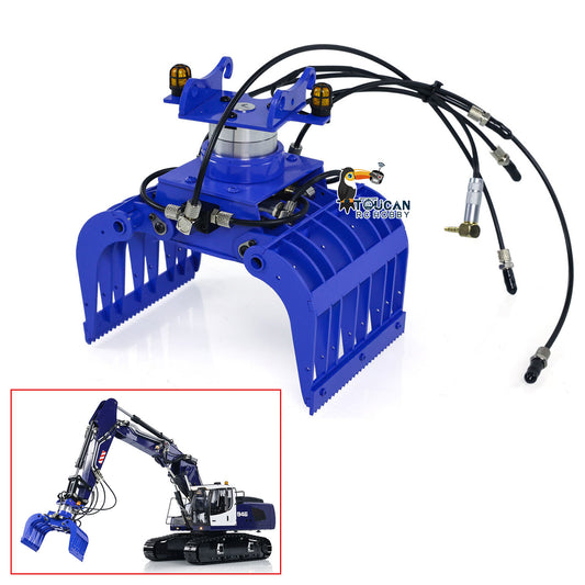 Hydraulic Grab Bucket Universal Attachments for Metal DIY Upgrade 1/14 946 946-3 RC Tracked Wheeled Radio Controlled Excavator