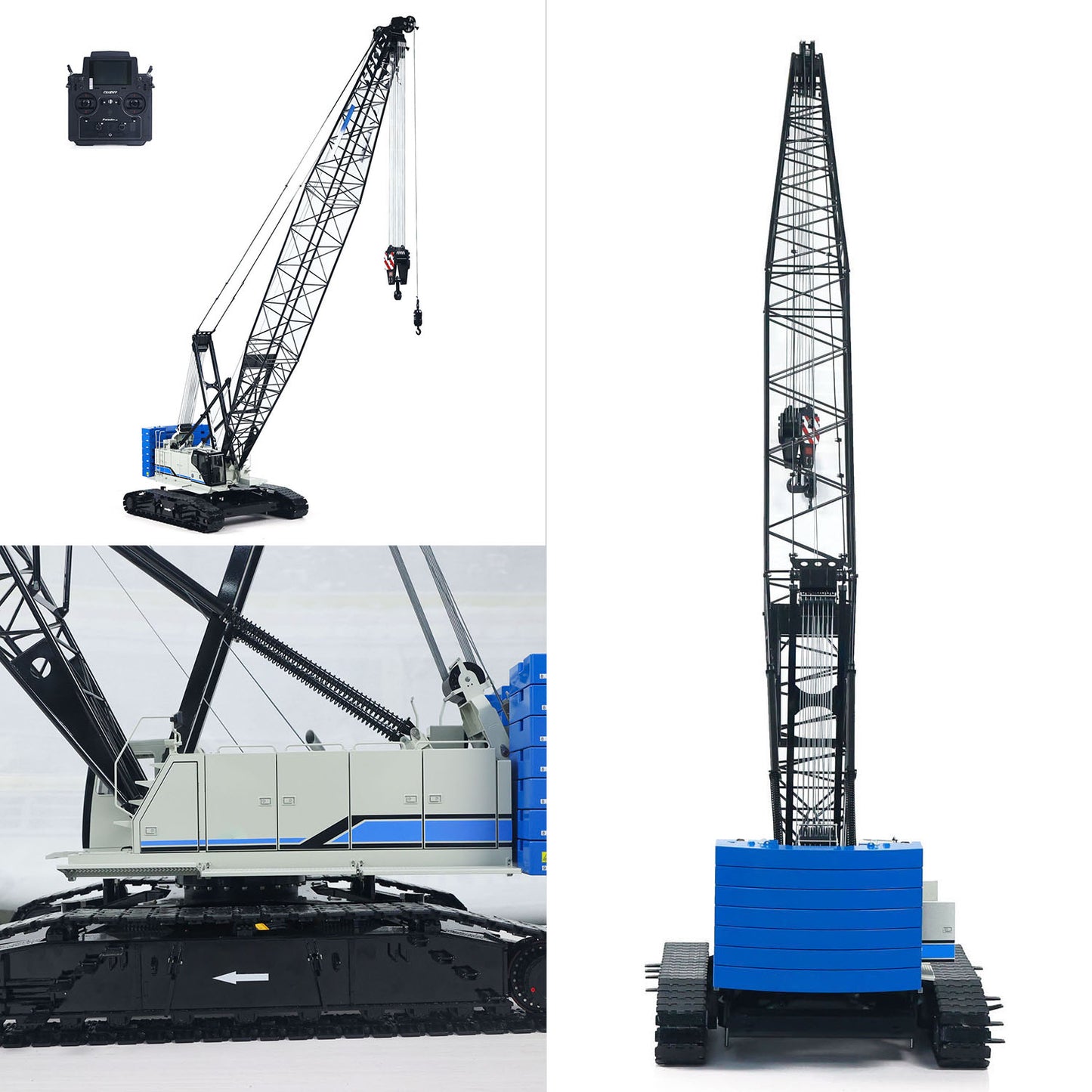 Pre- Order Metal 1/14 RC Hydraulic Crawler Crane C1200 Remote Control Construction Vehicle Flysky PL18 LITE Radio Brushless Motor Battery