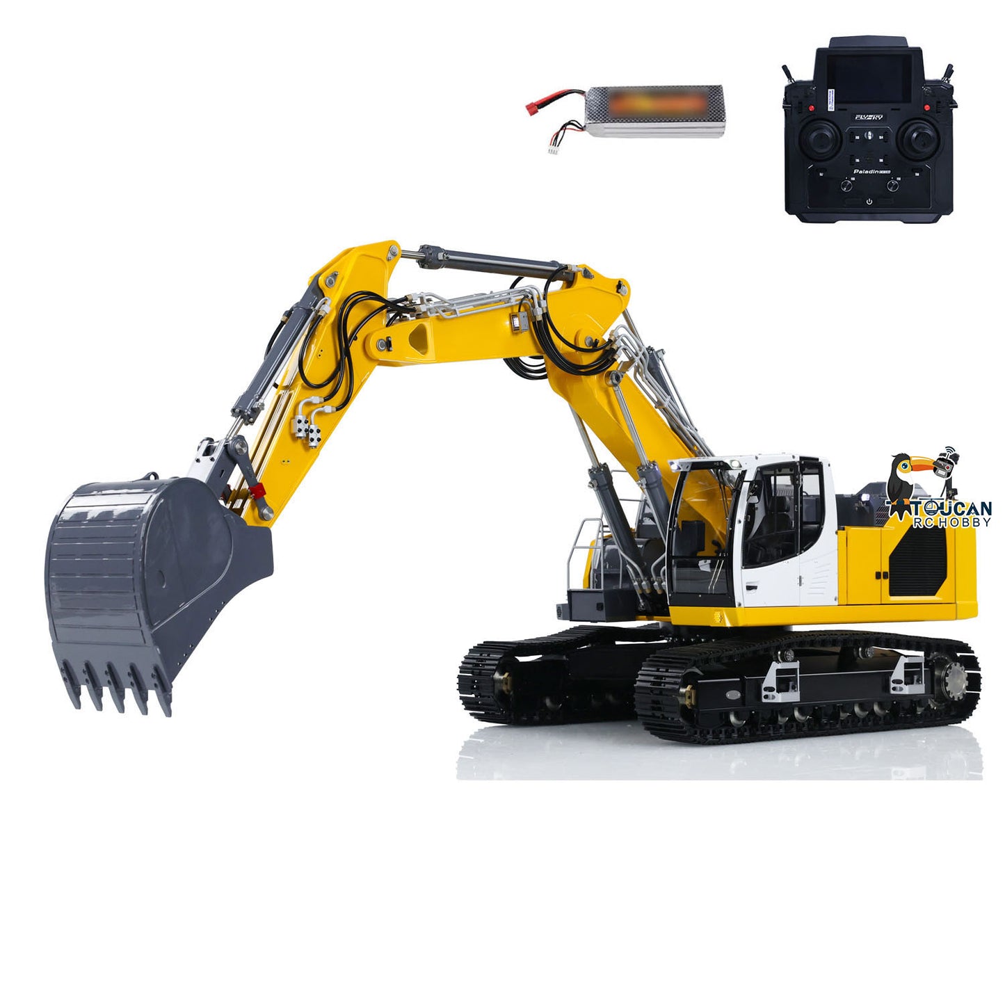 1/14 LESU LR945 3 Arms RC Hydraulic Excavator RTR Radio Control Digger DIY Model FlySky PL18EV Lite Light System Ready to Run