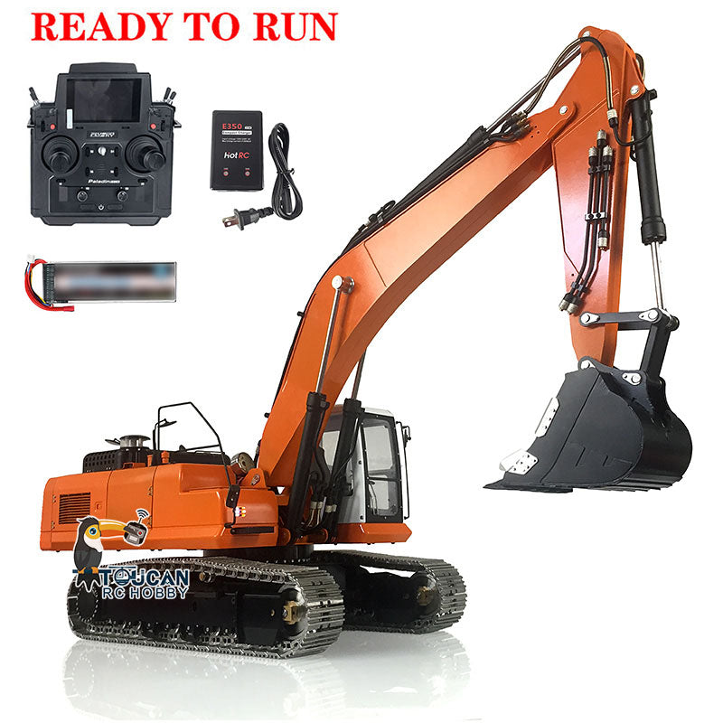 LESU 1/14 PC360 Metal RC Hydraulic Excavator DIY Hobby Model Track Cab Bucket Display Ripper Tree Digging Tool fork Arm Crusher