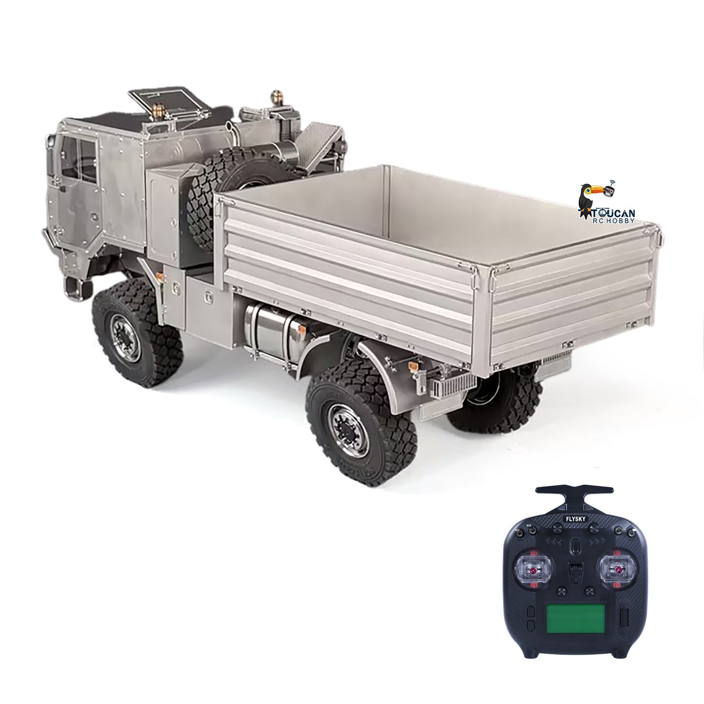T815 3Speed 1/14 RC Off Road Military Truck Metal Body Remote Control 4X4 Transport Vehicle Flysky ST8 Radio Differential Locks