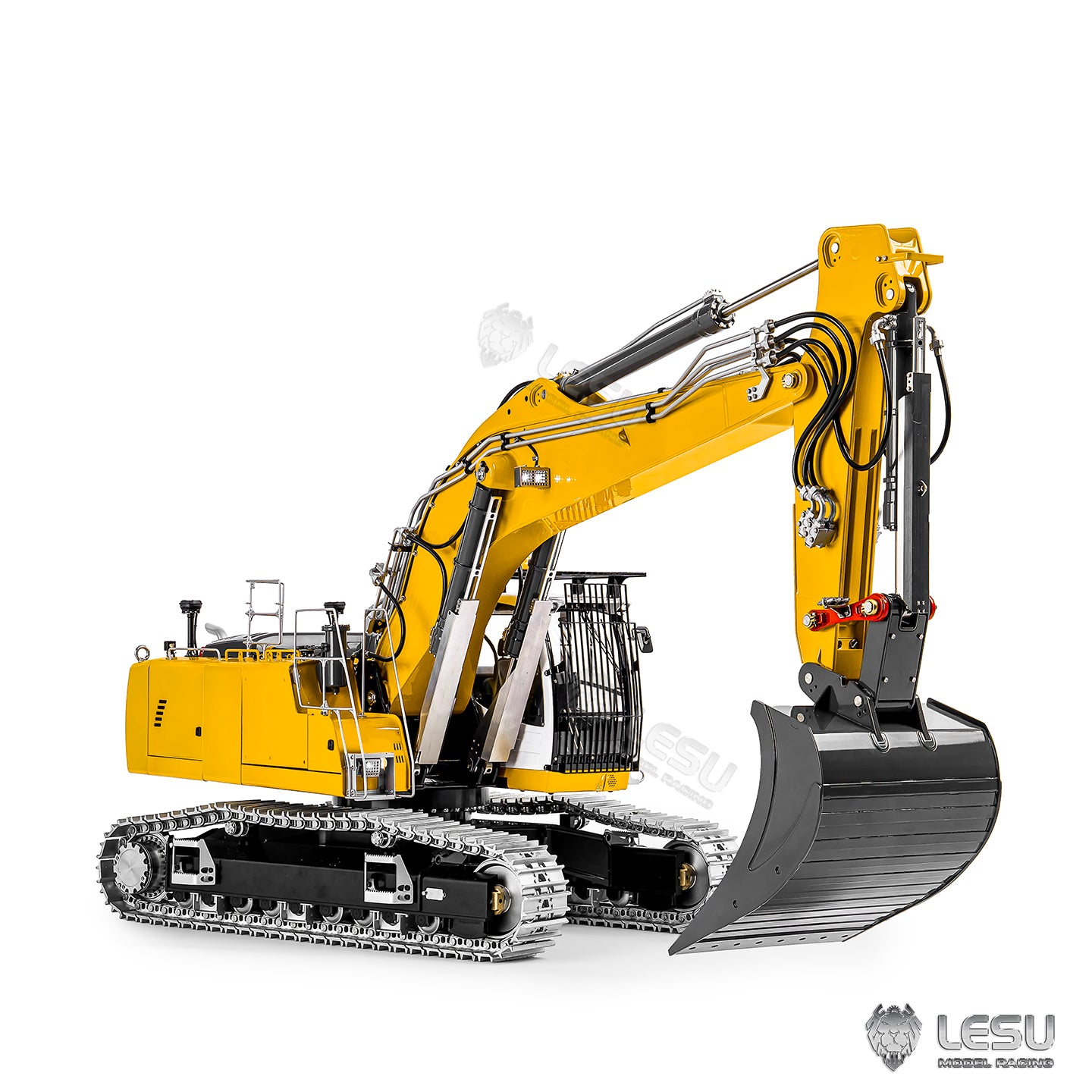 2 Arms 6CH LR956 95% Metal LESU 1/14 Remote Control Hydraulic Excavator RC Digger Construction Vehicle 4MPA Dual Pumps Light