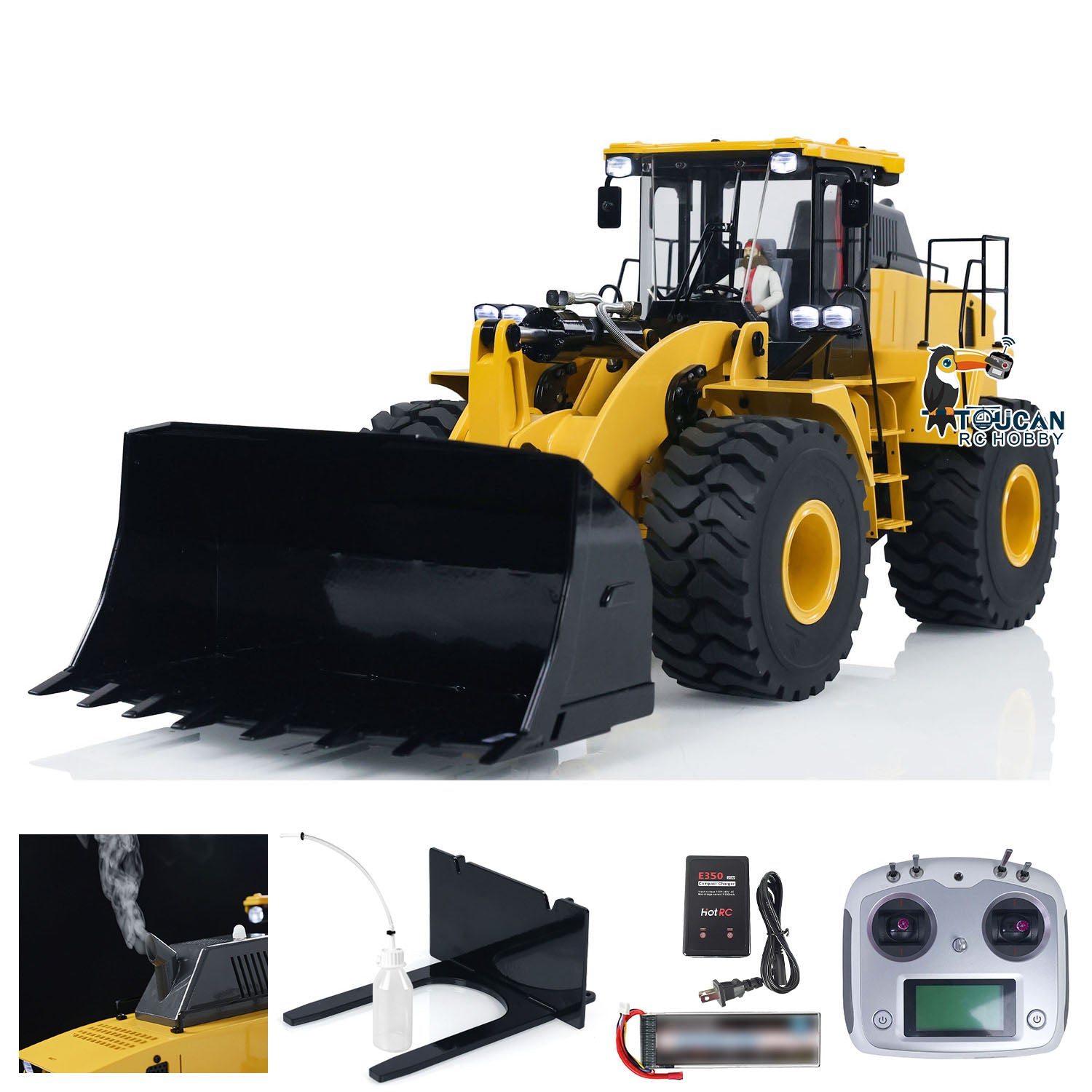 Metal WA470 1/14 Hydraulic Remote Control Loader RTR RC Construction C ...