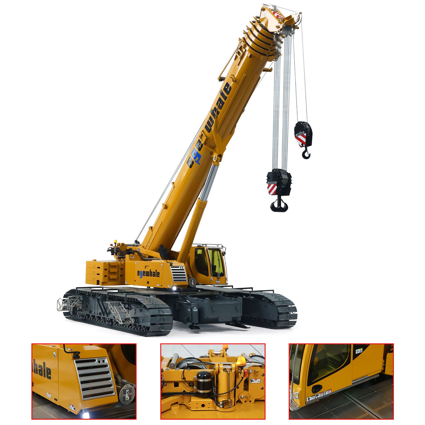 Pre-order Eyewhale New Product 1/14 All Terrain Remote Control Hydraulic Mobile Crane Truck D1220 6Axles Construction Vehicles Radio FlySky PL18EV