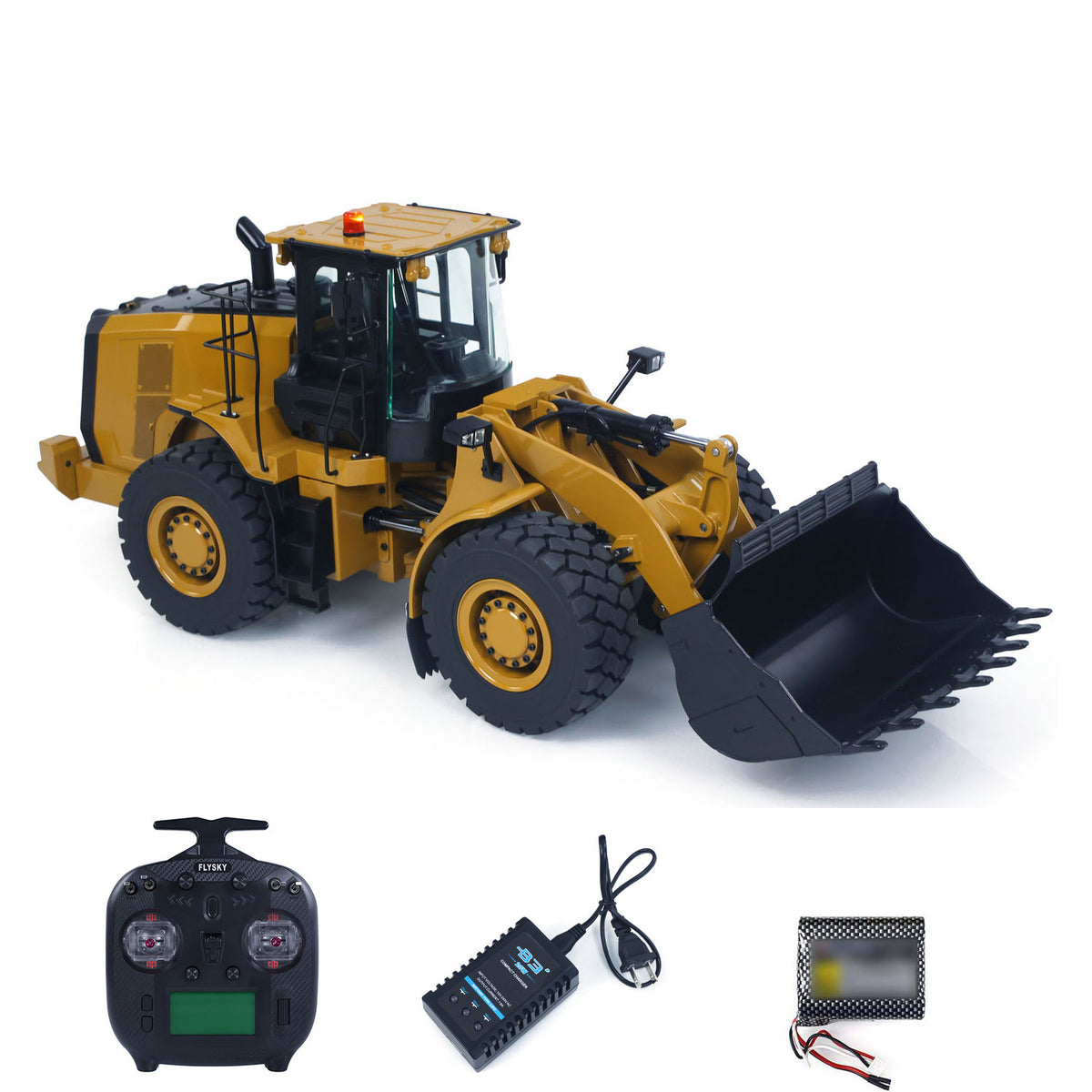 Fast Shipping HUINA K966 KABOLITE 2.4G 1/16 Hydraulic RC Loader Car Model 7500mAh Battery