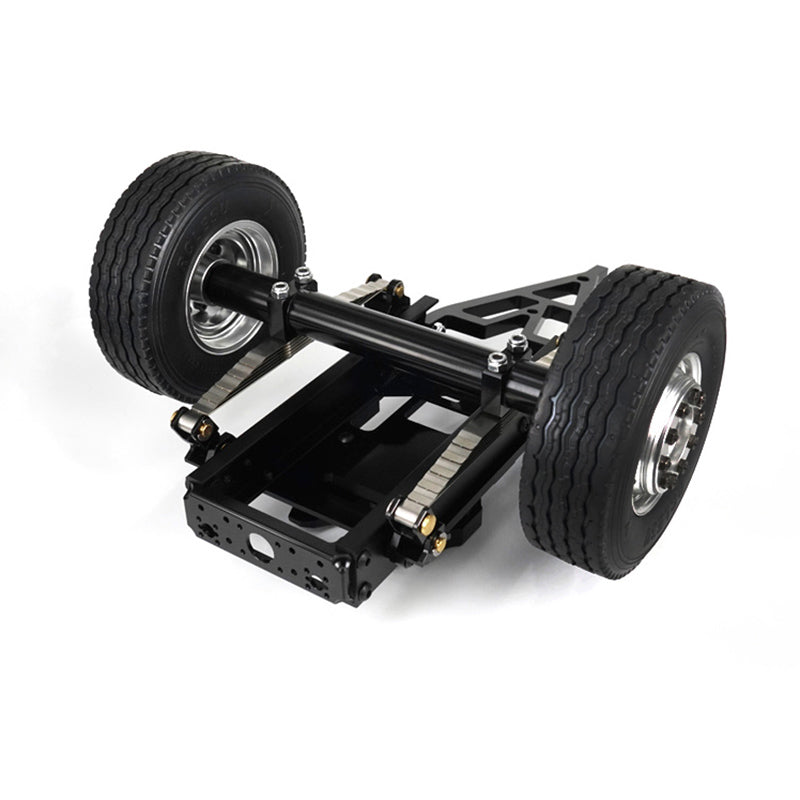 LESU 1PC Metal Trailer Fifth Wheel 25.5*18.2*14CM for 1/14 Radio Controlled TAMIIYA Tractor Truck Car DIY Model Hydraulic Dumper