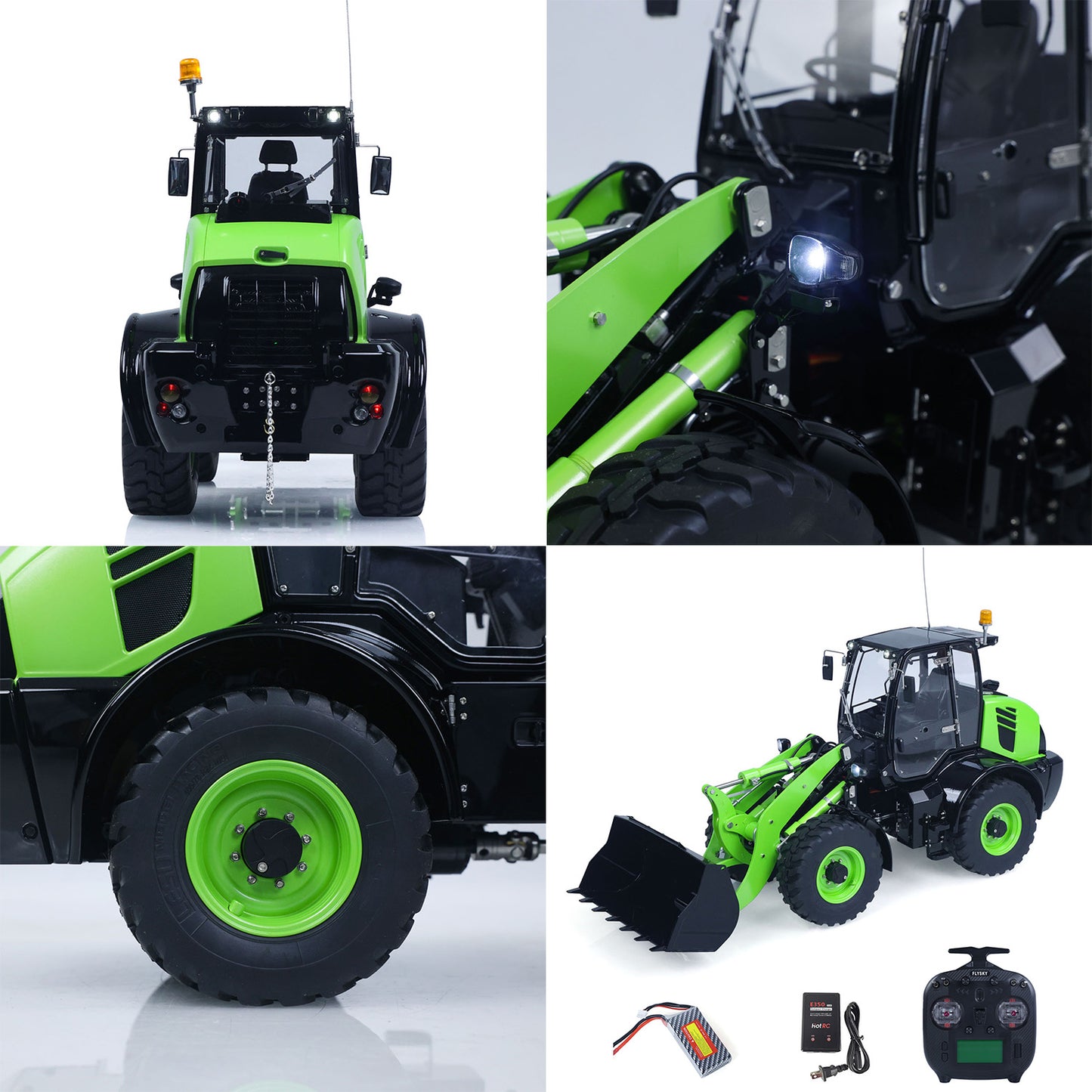 Metal LESU 1/14 RC Hydraulic Loader Aoue WA100M-8 4X4 RTR Remote Control Construction Vehicle Axle Differential Lock Sound Light ST8 Radio Engineering Machine