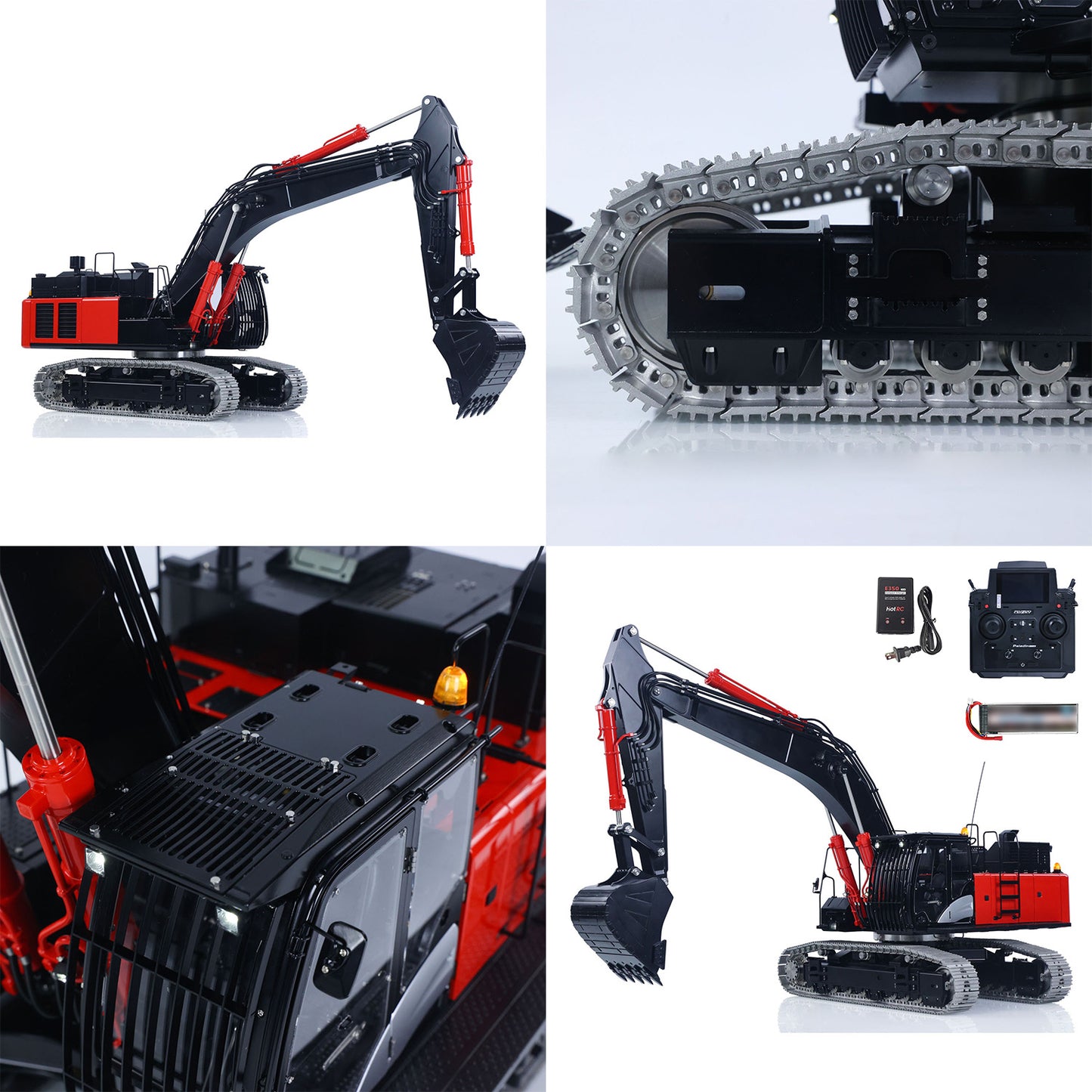 LESU 1/14 Remote Control Hydraulic Excavator Aoue ZX490 RTR CNC Metal RC Digger Car 6CH Valve Constraction Machine Light Sound Paladin PL18EV Lite