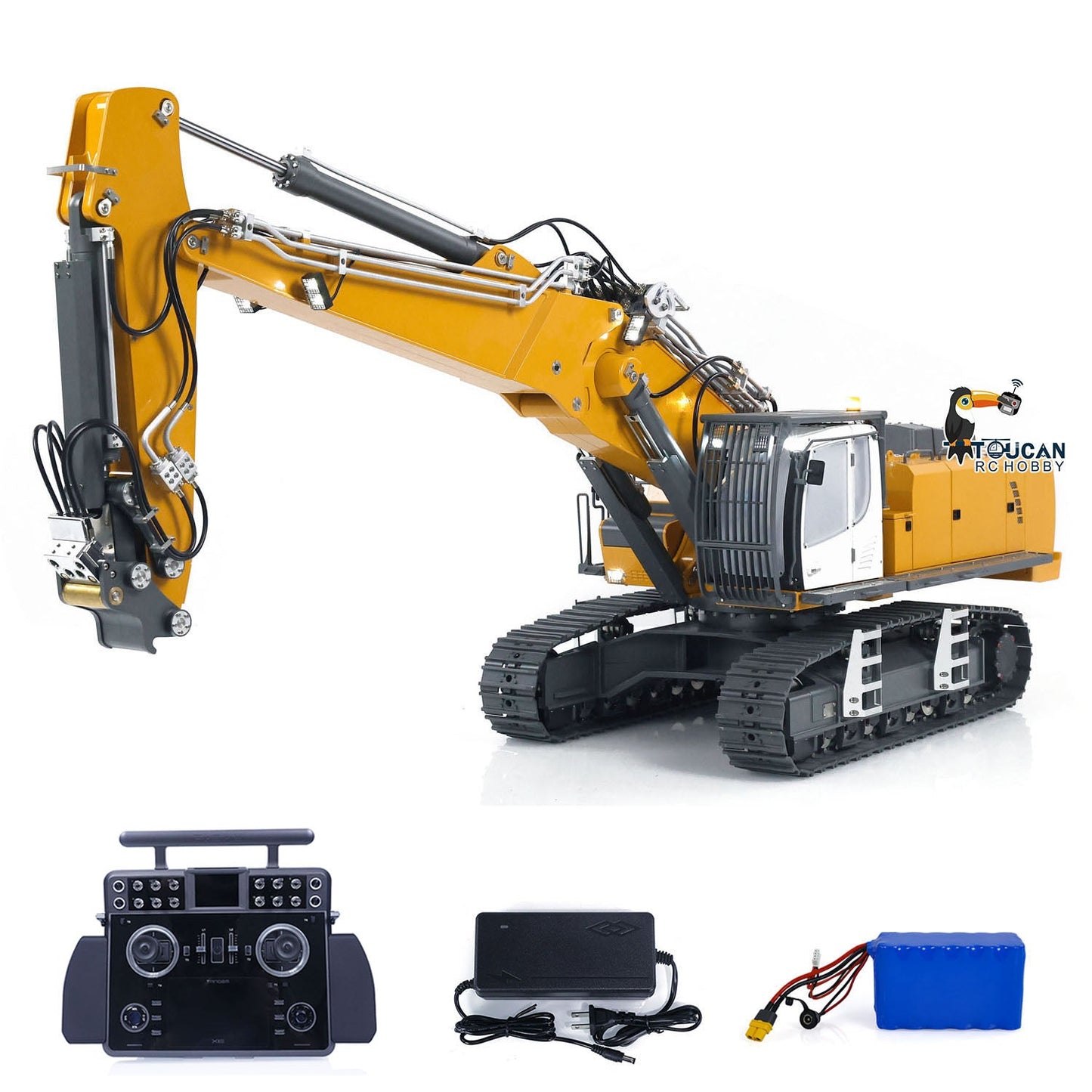 1/14 K970-301S CUT 3 Arms Hydraulic RC Excavator Radio Controlled Digger Tamden XE Simulation Vehicles RTR Painted