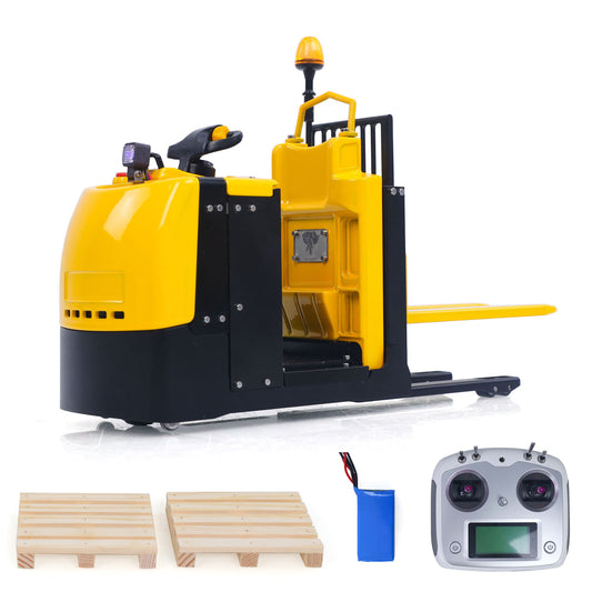 Metal 1/14 RC Electric Forklift MO55 RTR Remote Control Low Level Order Picking Truck Model Flysky Radio Battery Light Sound Ready to Run