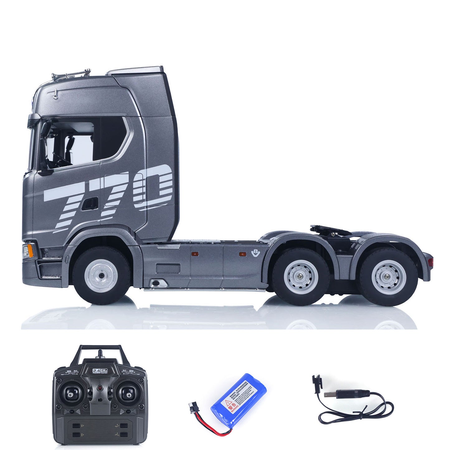 Fast Shipping 1/18 Plastic 6X4 Remote Control Tractor Truck 770S 1501 RWD RC Lorry Vehicle Light Sound Ready to Run Model Toys for Adults