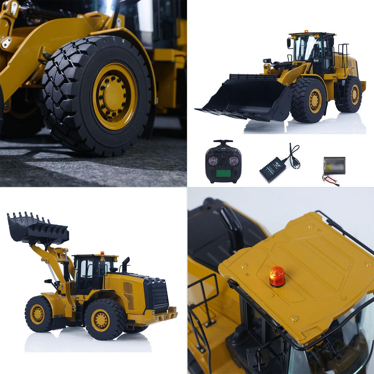 Fast Shipping HUINA K966 KABOLITE 2.4G 1/16 Hydraulic RC Loader Car Model 7500mAh Battery