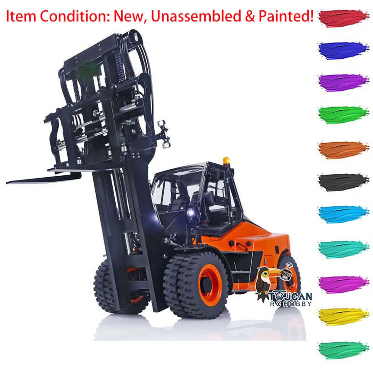 LESU 1/14 Metal Hydraulic RC Forklift Remote Control Model Painted Aoue-LD160S ESC Motor Servo 6CH Reversing Valve