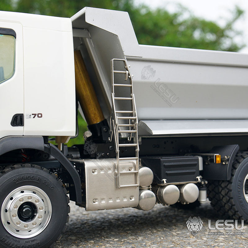 1/14 LESU 6x6 3Axle Hydraulic Metal RC Dumper Radio Control Tipper Sound Light System Unassembled Unpainted VM Cabin DIY Car