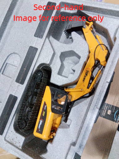 Second Hand US Stock HUINA New Upgrade 580 1/14 Metal Excavator Model Engineering Vehicle Electric Ball Grabber 360 Rotating Shear Claw Sound Lights
