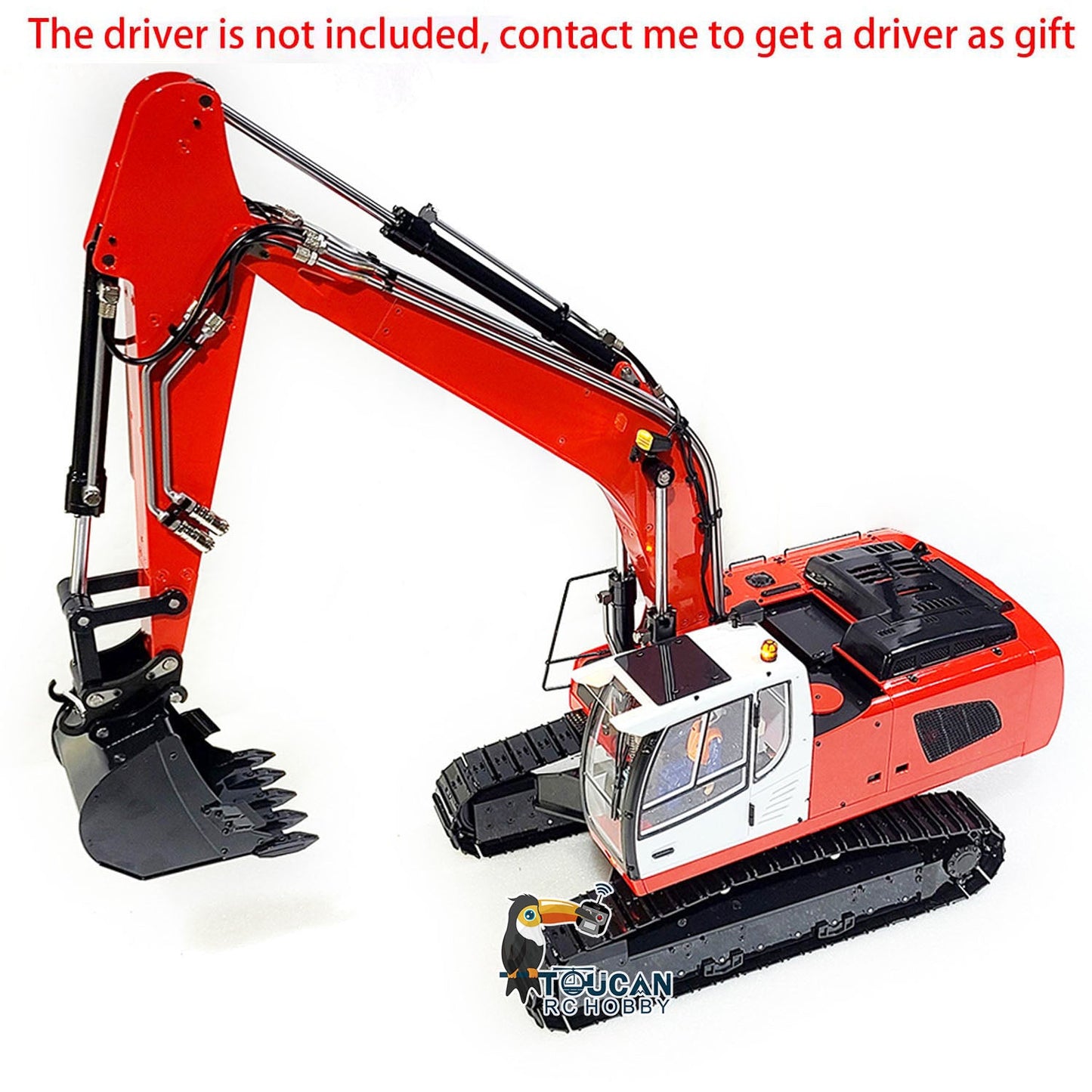 Metal 1/14 2 Arms MTMODEL RC Hydraulic Excavator Ripper 946 Remote Control Tracked Digging Vehicle Tiltable Bucket Grab Model