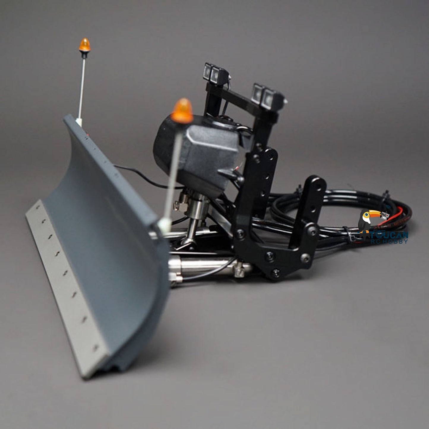 Metal Hydraulic Snow Blades Painted for RC Tipper Car Remote Controlled DIY Dump Truck with LED Lights DIY Spare Parts