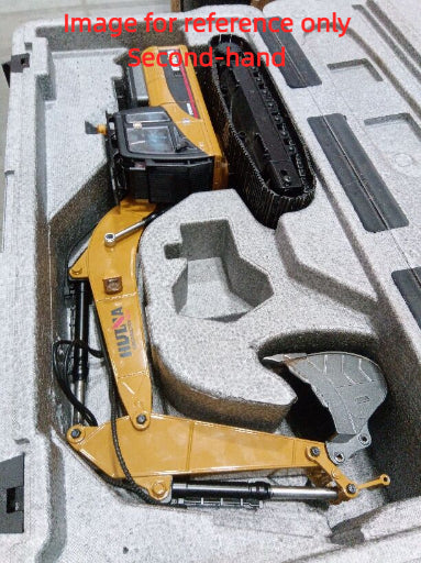 Second Hand US Stock HUINA New Upgrade 580 1/14 Metal Excavator Model Engineering Vehicle Electric Ball Grabber 360 Rotating Shear Claw Sound Lights