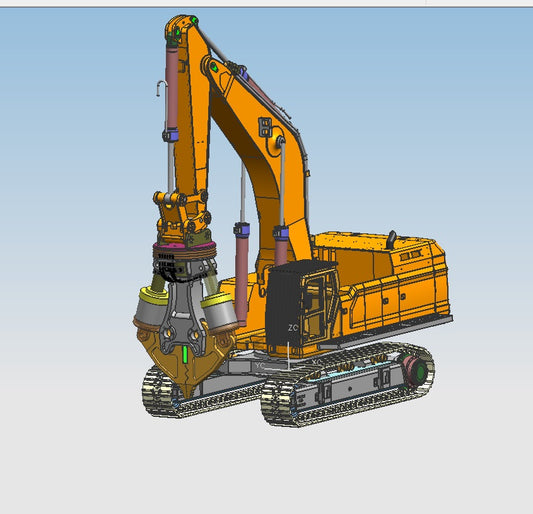 Metal Hydraulic Shear for 1/12 RC Hydraulic Digger C395 Remote Control Construction Vehicles Excavator Engineering Machine