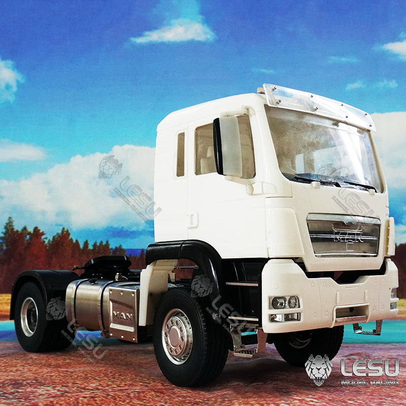 LESU 1/14 MAN TGS 4*2 RC Tractor Truck Metal Chassis Model Motor DIY Cabin Car